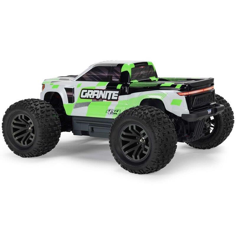 ARRMA 1/10 GRANITE MEGA 665 4X4 RTR Brushed Monster Truck, Green - 16