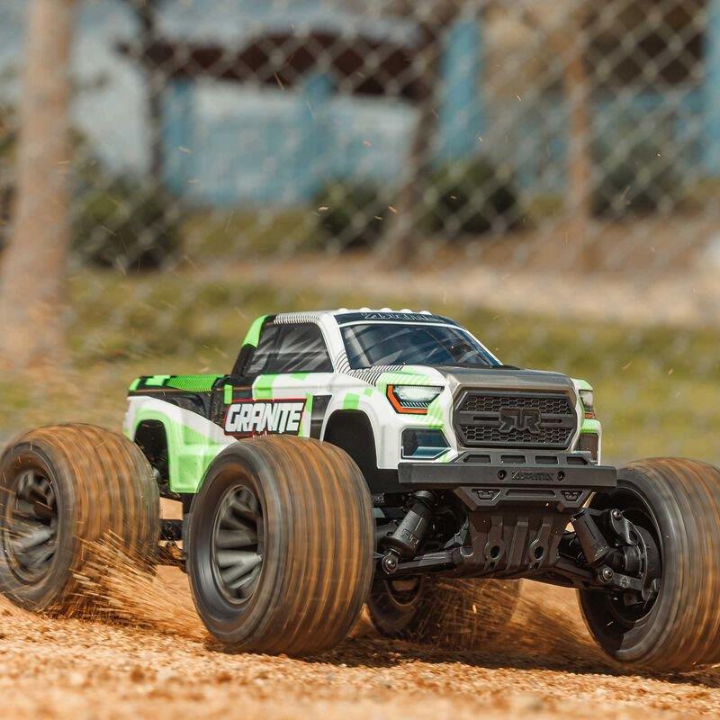 ARRMA 1/10 GRANITE MEGA 665 4X4 RTR Brushed Monster Truck, Green - 5