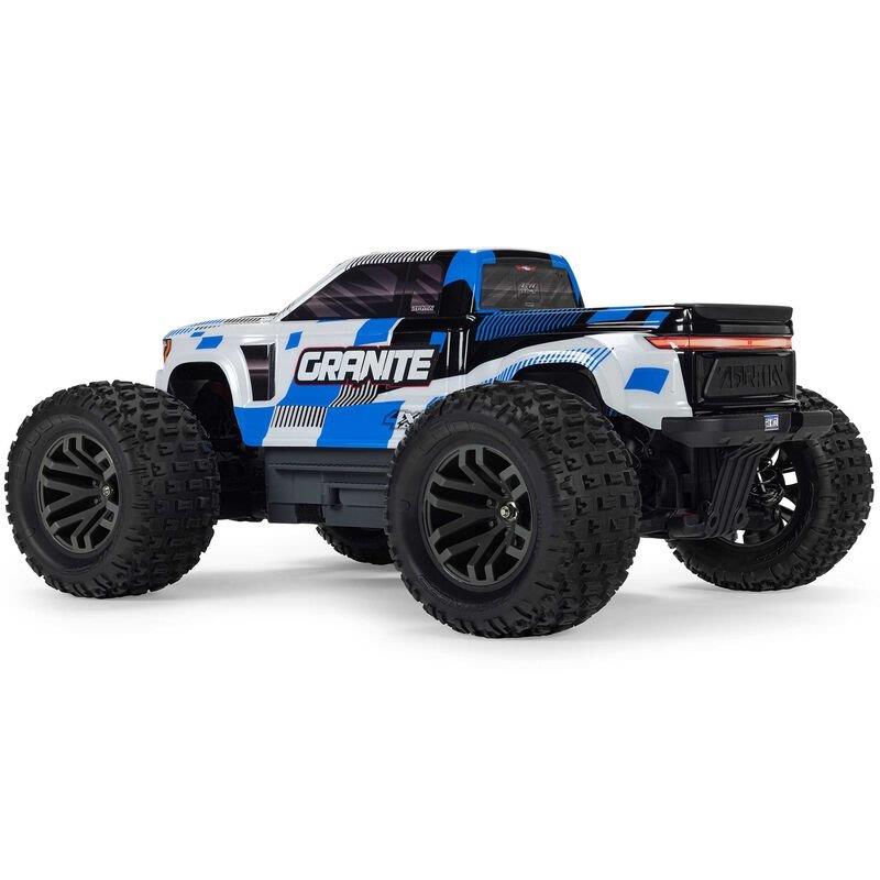 ARRMA 1/10 GRANITE MEGA 665 4X4 RTR Brushed Monster Truck, Blue - 16