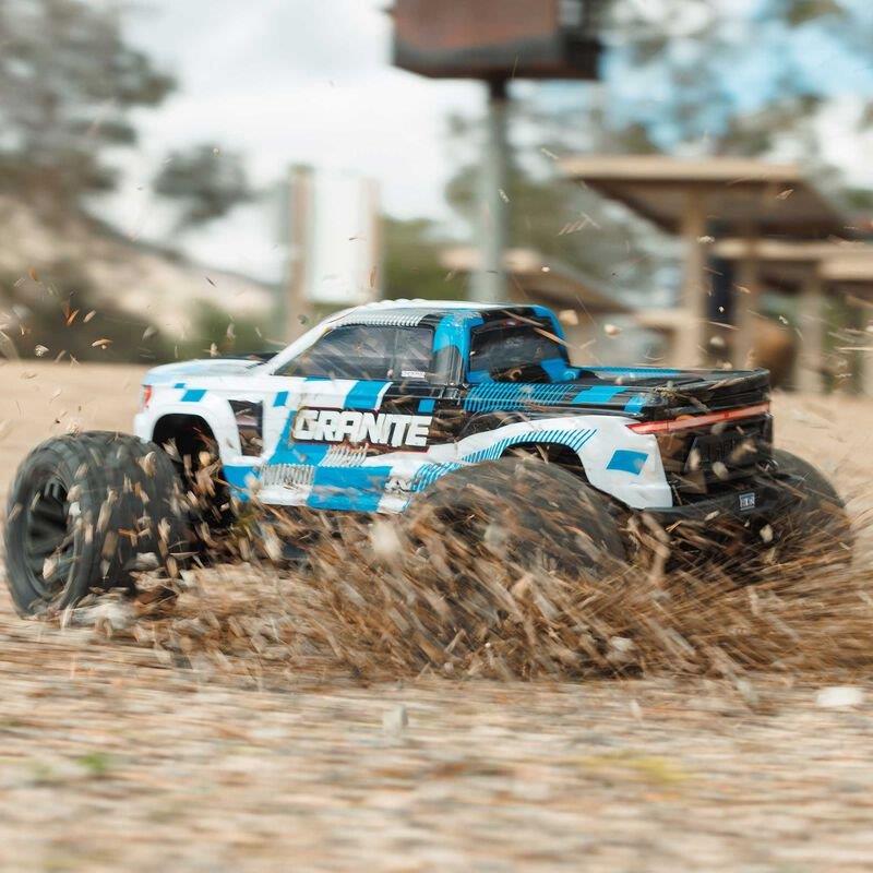 ARRMA 1/10 GRANITE MEGA 665 4X4 RTR Brushed Monster Truck, Blue - 5
