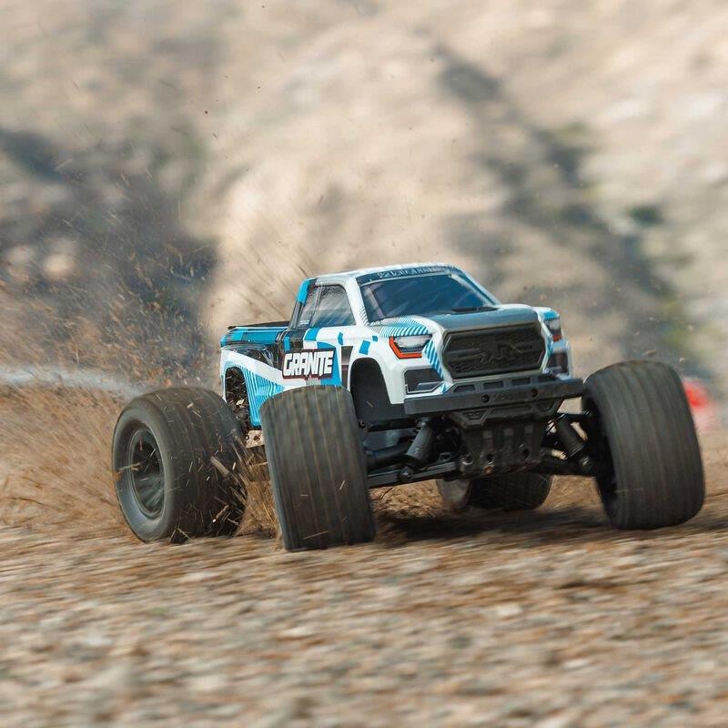 ARRMA 1/10 GRANITE MEGA 665 4X4 RTR Brushed Monster Truck, Blue - 7