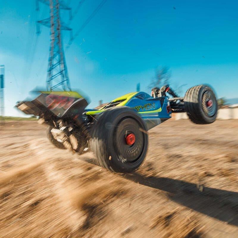 ARRMA 1/8 TYPHON MEGA 665 4X4 RTR Brushed Buggy, Blue - 3