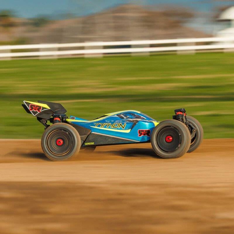 ARRMA 1/8 TYPHON MEGA 665 4X4 RTR Brushed Buggy, Blue - 7