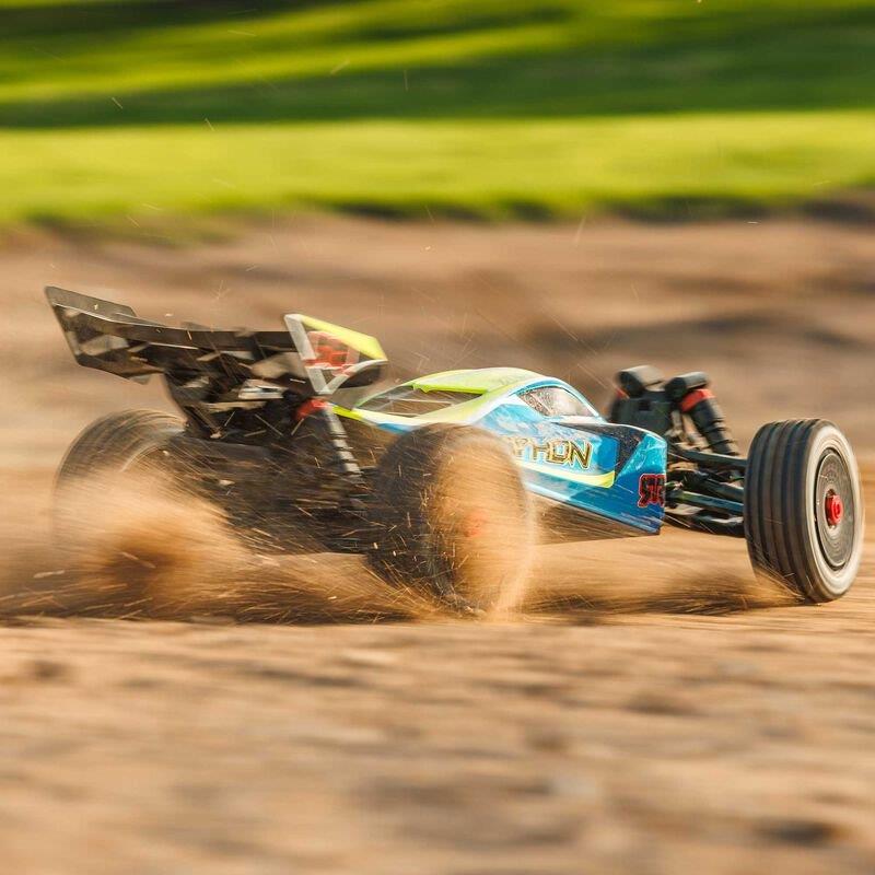 ARRMA 1/8 TYPHON MEGA 665 4X4 RTR Brushed Buggy, Blue - 6