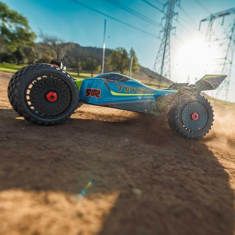 ARRMA 1/8 TYPHON MEGA 665 4X4 RTR Brushed Buggy, Blue - 5