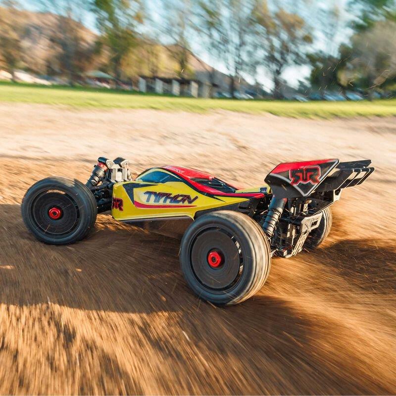 ARRMA 1/8 TYPHON MEGA 665 4X4 RTR Brushed Buggy, Yellow - 5