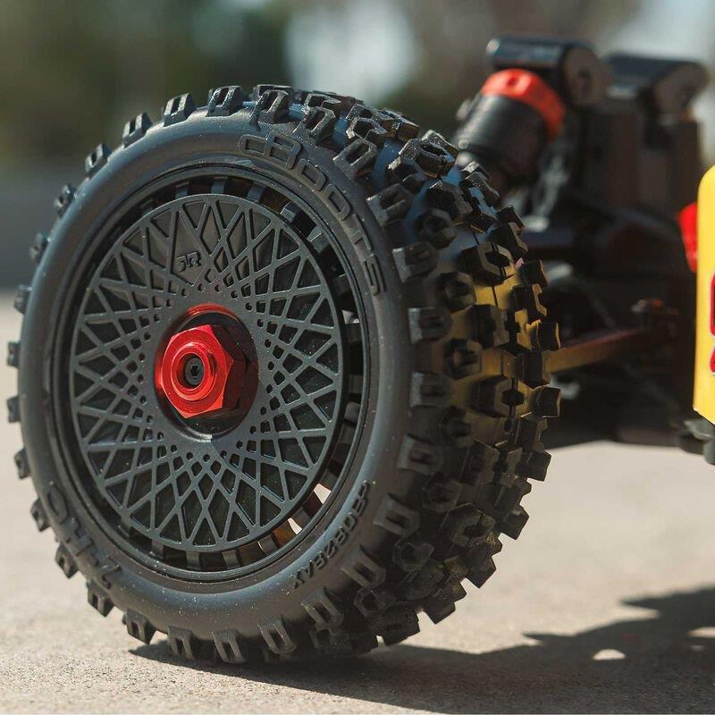 ARRMA 1/8 TYPHON MEGA 665 4X4 RTR Brushed Buggy, Yellow - 23