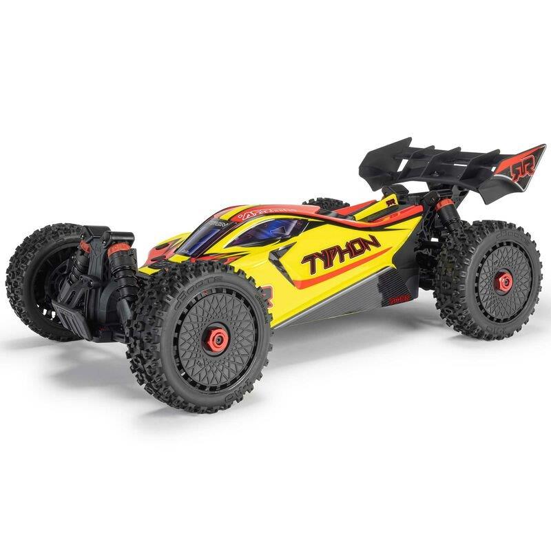ARRMA 1/8 TYPHON MEGA 665 4X4 RTR Brushed Buggy, Yellow - 2