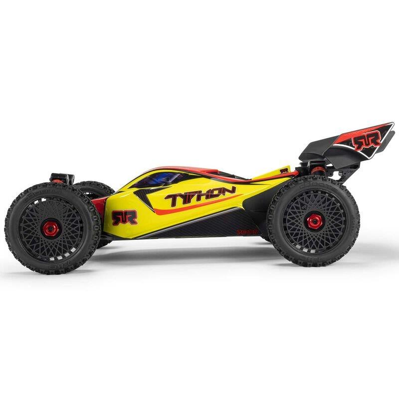 ARRMA 1/8 TYPHON MEGA 665 4X4 RTR Brushed Buggy, Yellow - 10