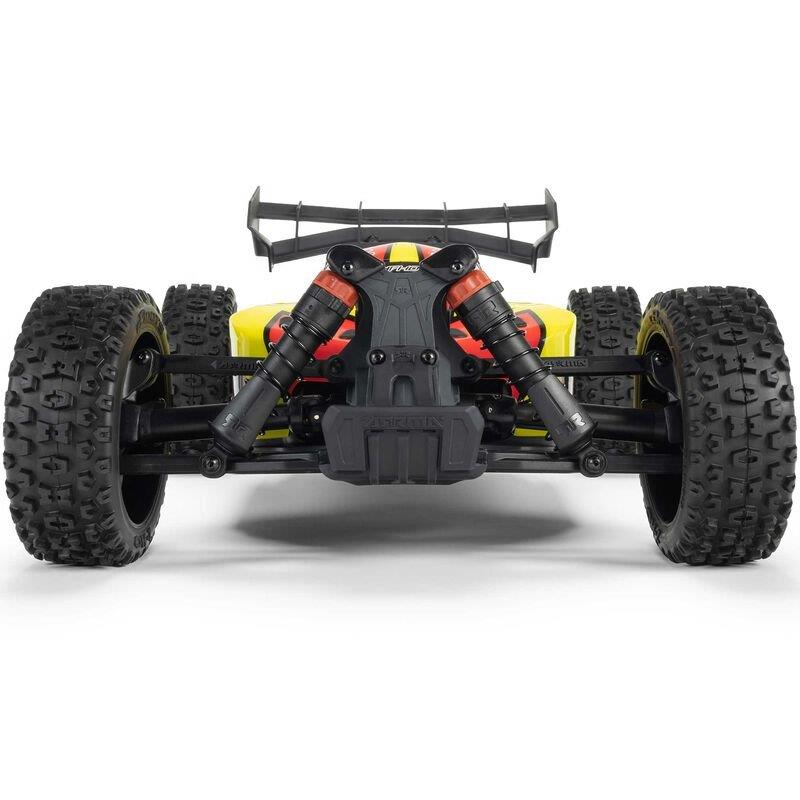 ARRMA 1/8 TYPHON MEGA 665 4X4 RTR Brushed Buggy, Yellow - 11