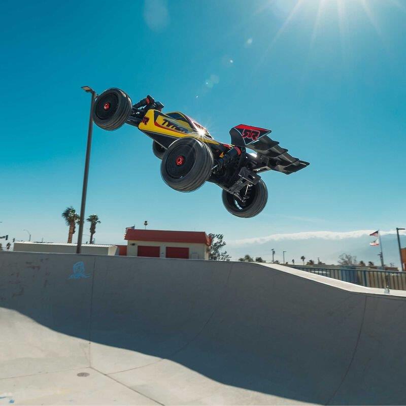 ARRMA 1/8 TYPHON MEGA 665 4X4 RTR Brushed Buggy, Yellow - 6