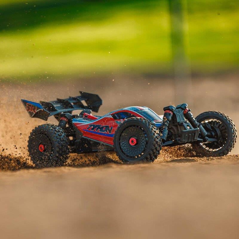 ARRMA 1/8 TYPHON MEGA 665 4X4 RTR Brushed Buggy, Red - 8