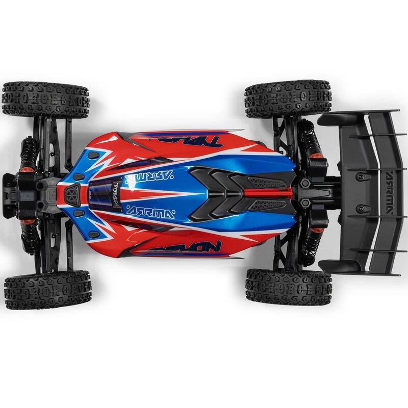 ARRMA 1/8 TYPHON MEGA 665 4X4 RTR Brushed Buggy, Red - 14