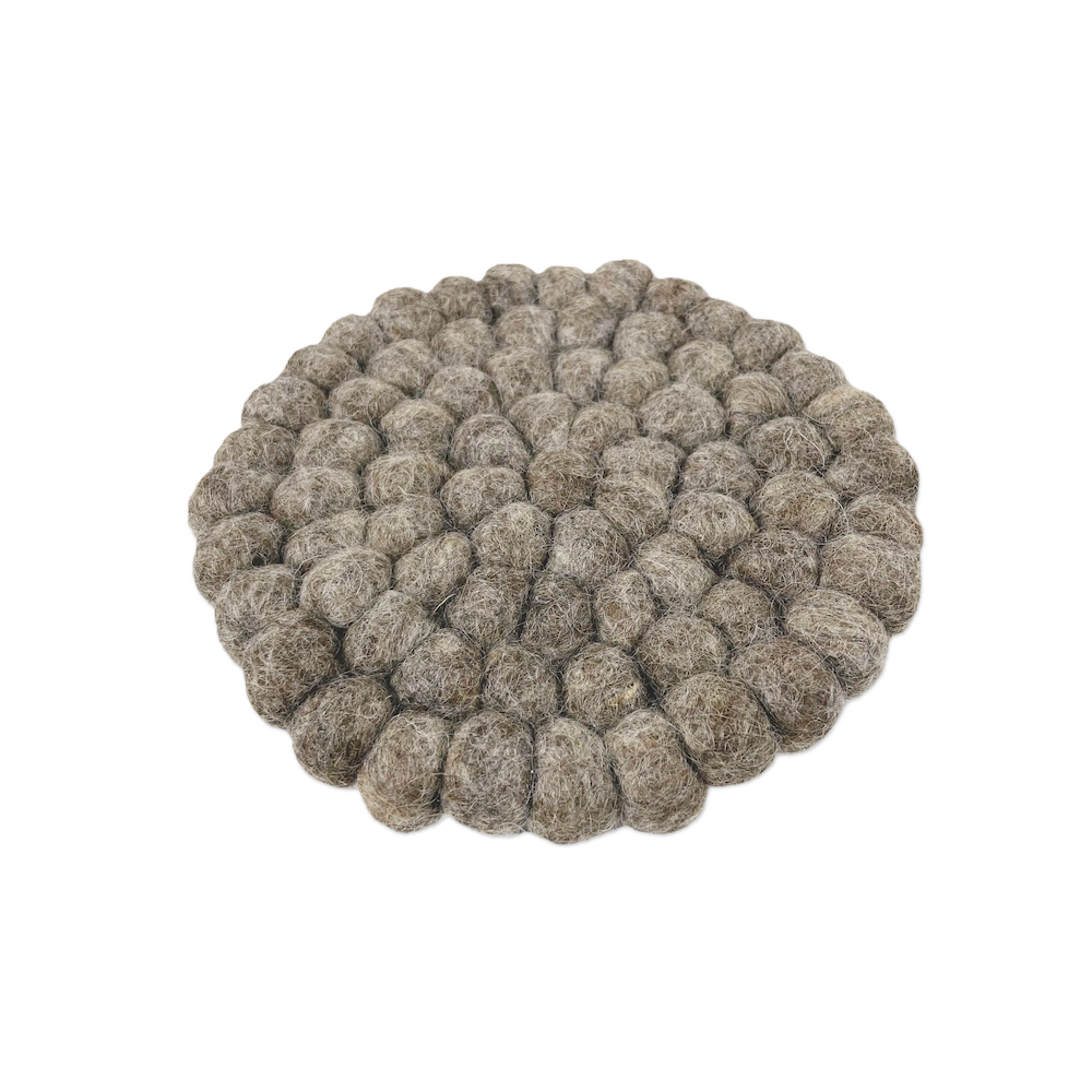 Wooldesign-aluslautaset villaa, luonnonruskeaa