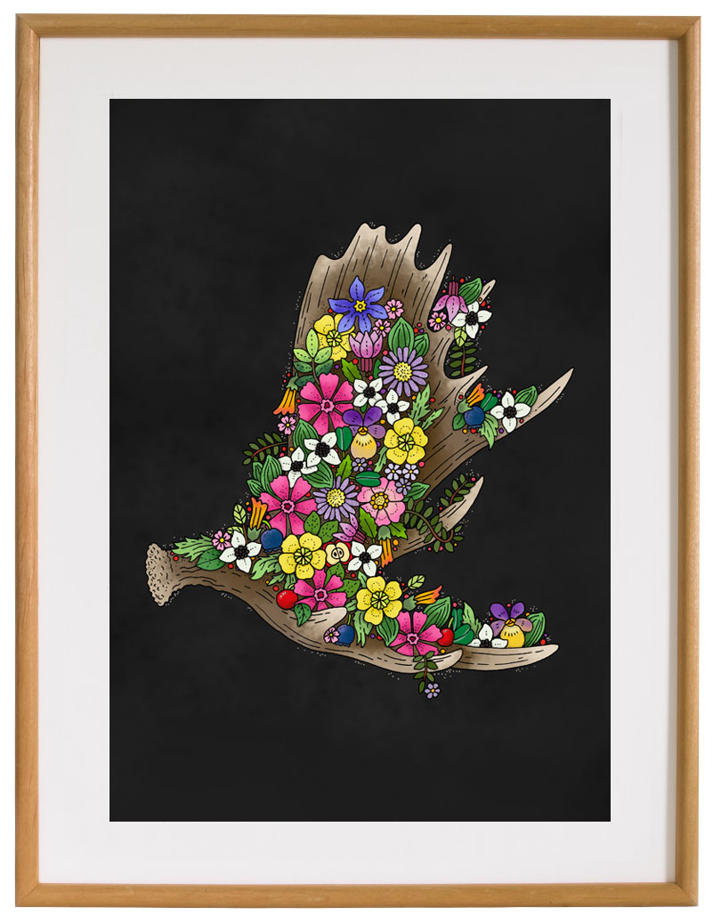 Affisch Älghornet, 30x40 cm