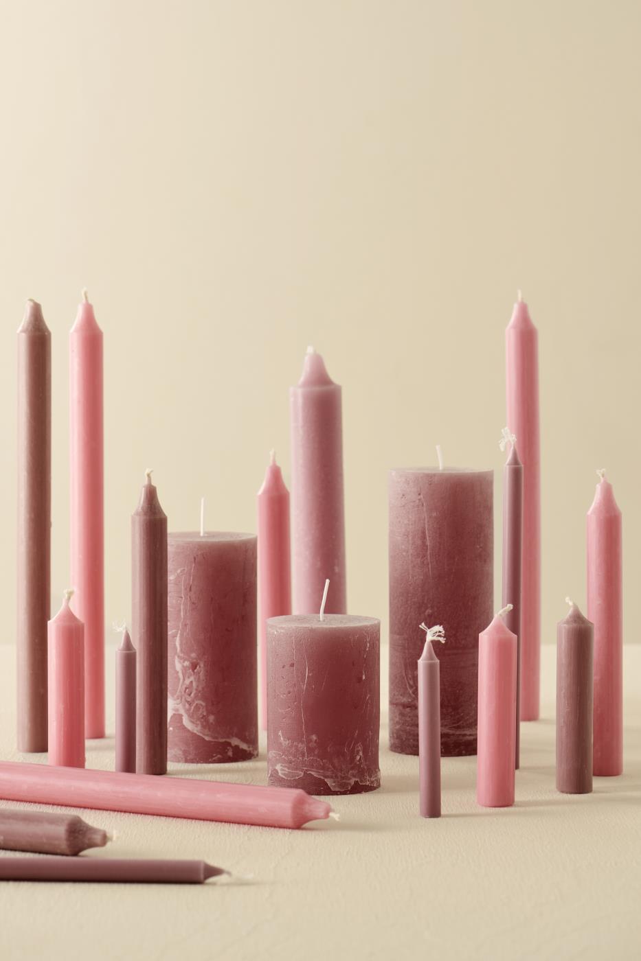 Maalaismainen kynttilä 8h Old Pink Ib Laursen - 2