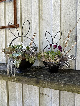 Kruka Bunny Svart - Stor - 30 cm 