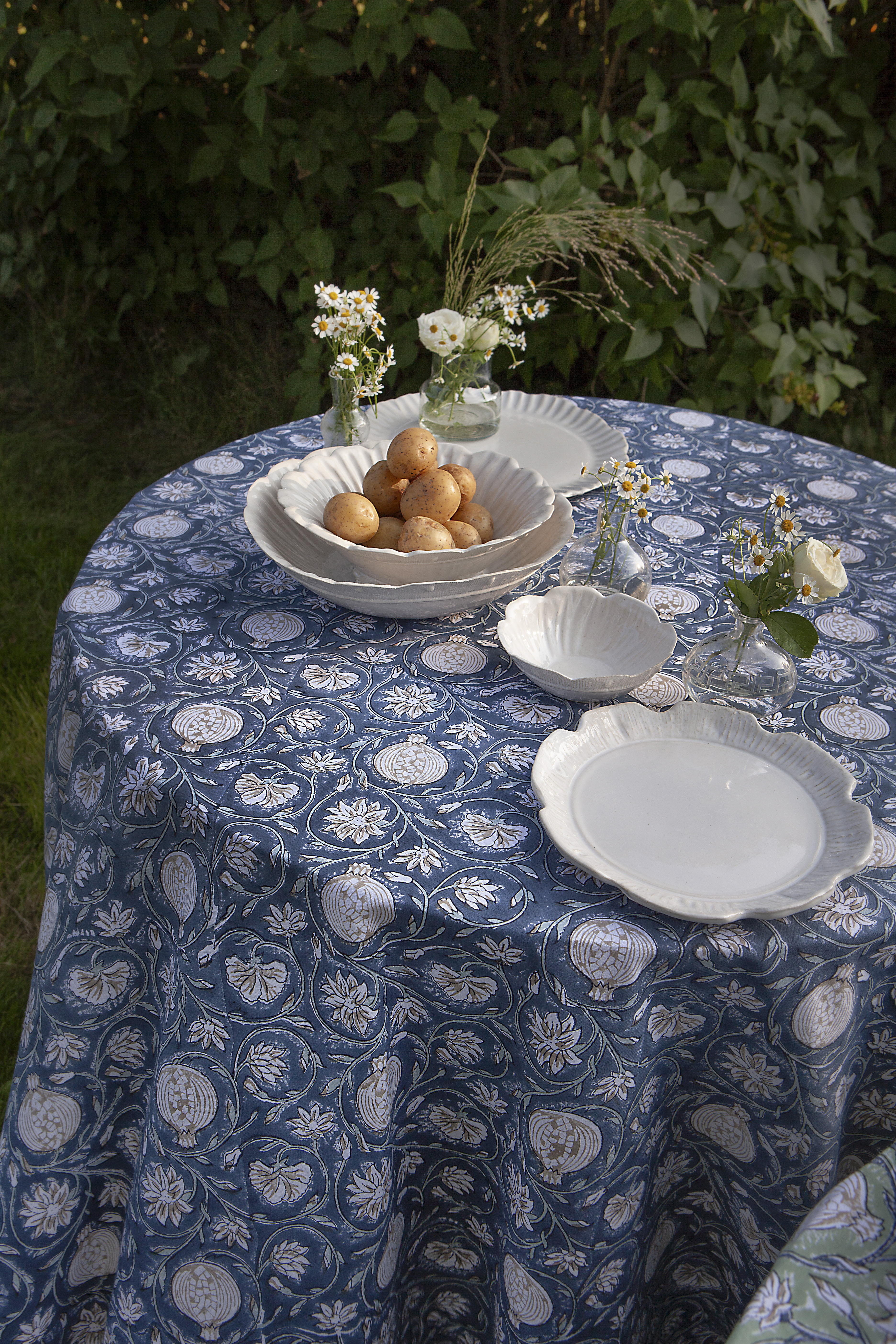Rund duk - TANGIER POMEGRANATE - Chamois - 4