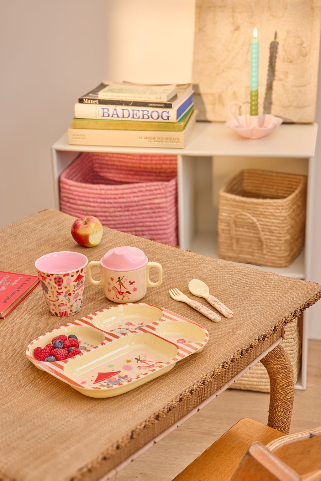 Baby Dinner Set Rice Fun Fair Pink - 2