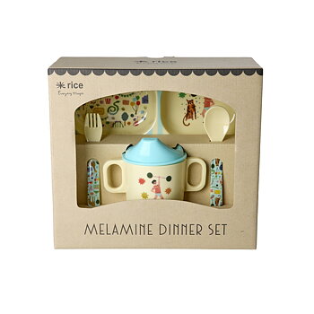 Baby-middagssæt Rice Fun Fair Blue