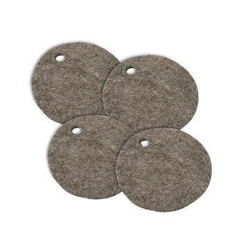 Wooldesign underlägg av tovad ull, 10 cm, 4-pack, naturbrun