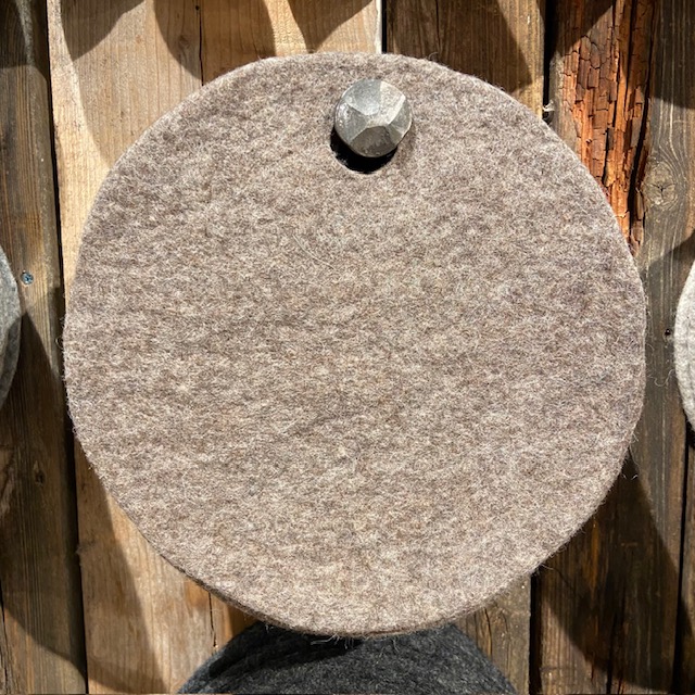 Wooldesign underlägg av tovad ull, 10 cm, 4-pack, naturbrun - 3