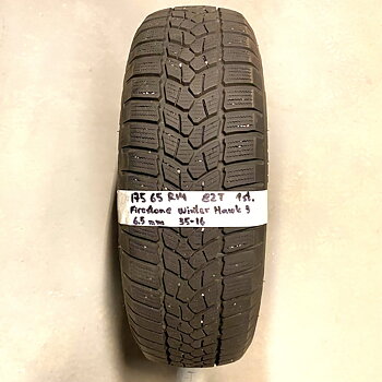 14" BEGAGNAT VINTERDÄCK M+S | 1 st 175/65 R14 82T Firestone Winter Hawk 3 | V35-16 | 6.5 mm | C-4
