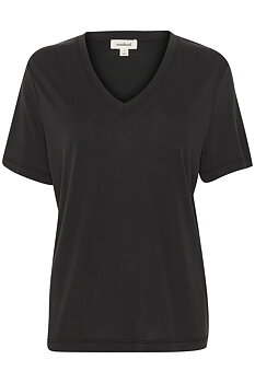 Columbine T-shirt Loose Fit V-Neck SS Black