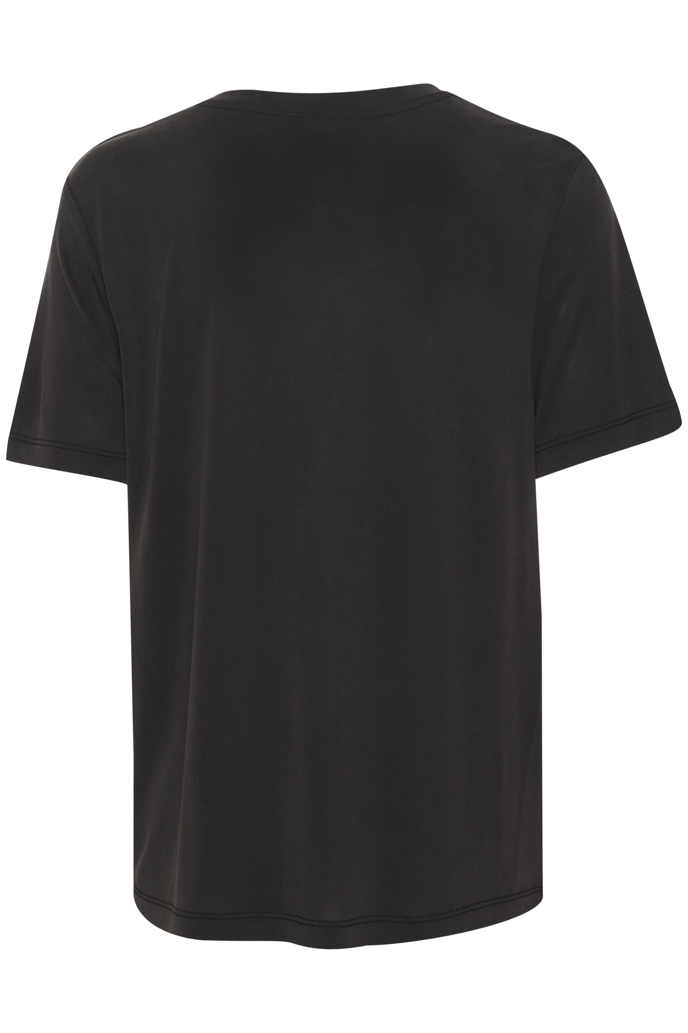 Columbine T-shirt Loose Fit V-Neck SS Black - 2