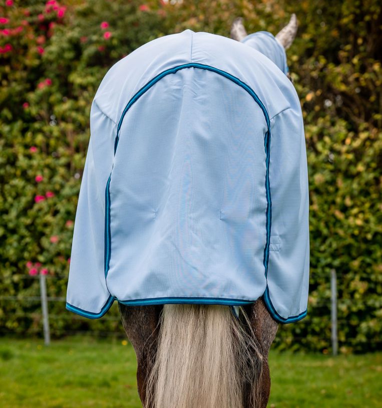 Horseware Amigo Ripstop Hoody Fly Sheet - Azure Blue/Navy & Electric Blue - Freedom of movement