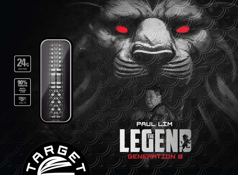 Paul Lim The Legend Gen 8 90% Tungsten SP Steel Tip Darts by