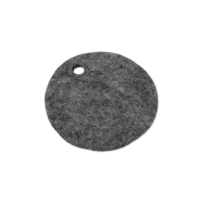 Wooldesign underlägg av tovad ull, 10 cm, 4-pack, grafitgrå - 2