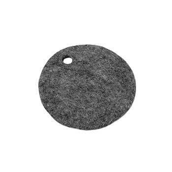 Wooldesign underlägg av tovad ull, 10 cm, 4-pack, grafitgrå