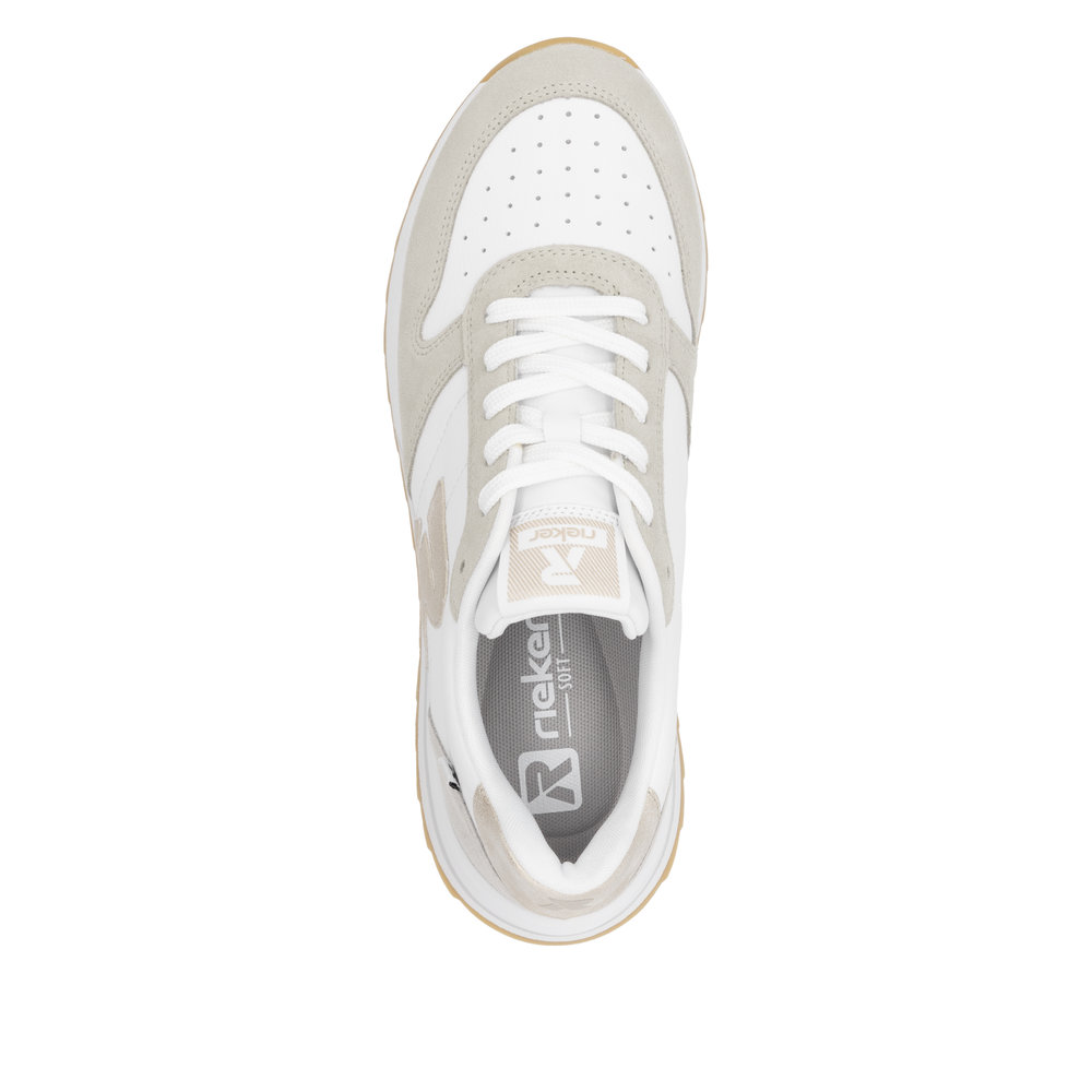 Rieker Damsneakers Vit/Beige - 8
