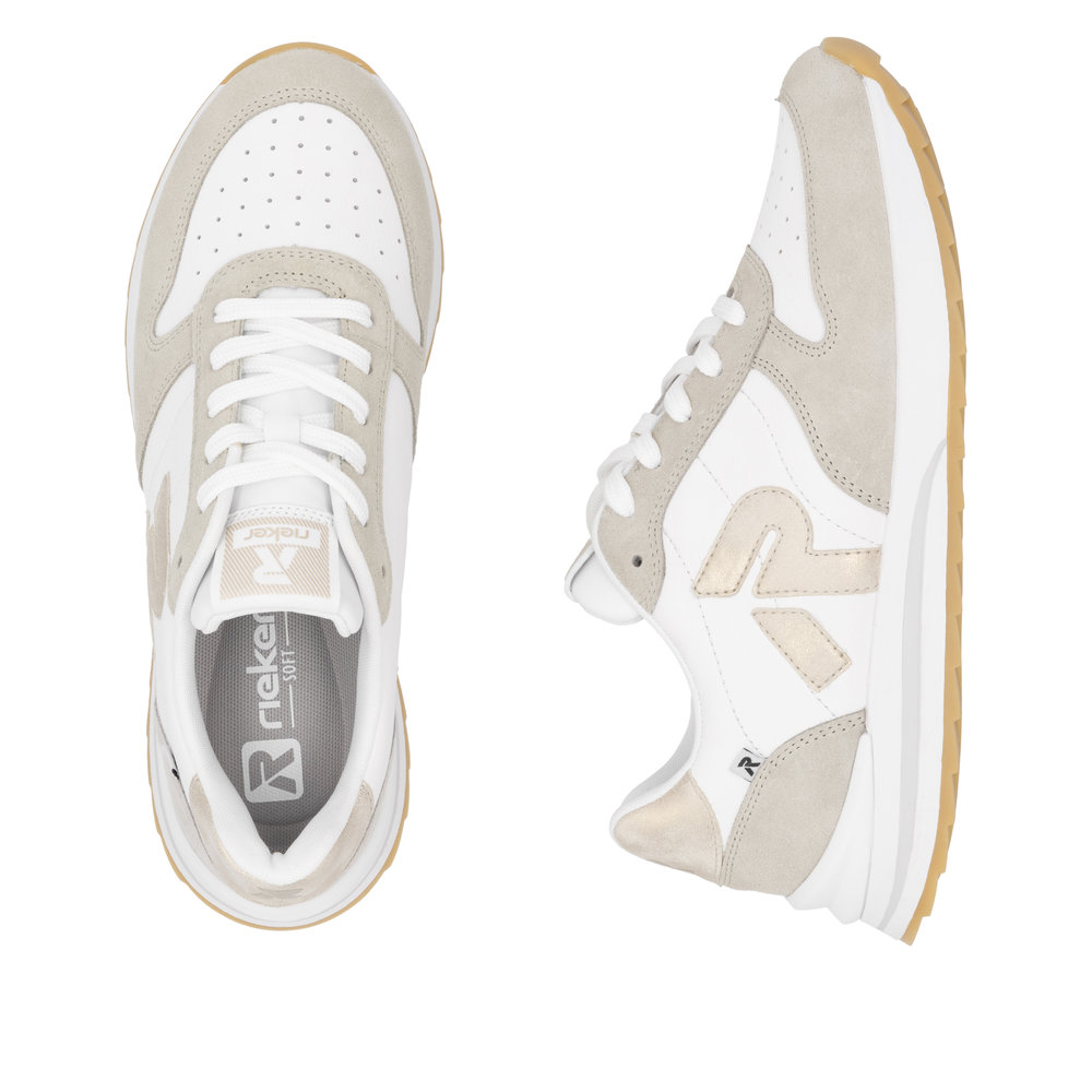 Rieker Damsneakers Vit/Beige - 7
