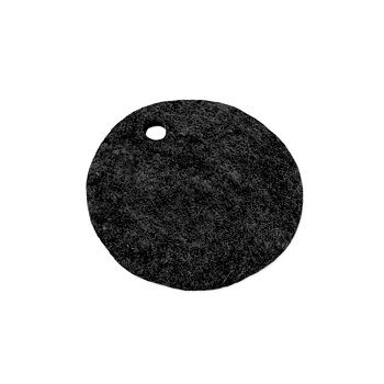 Wooldesign underlägg av tovad ull, 10 cm, 4-pack, svartgrå
