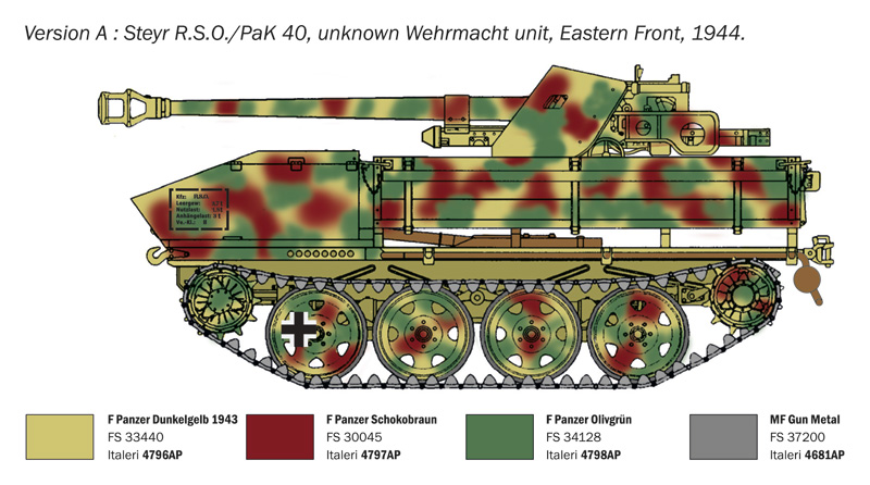 Stridsvagn RSO 7.5cm m, PAK40, 1/35 - 3