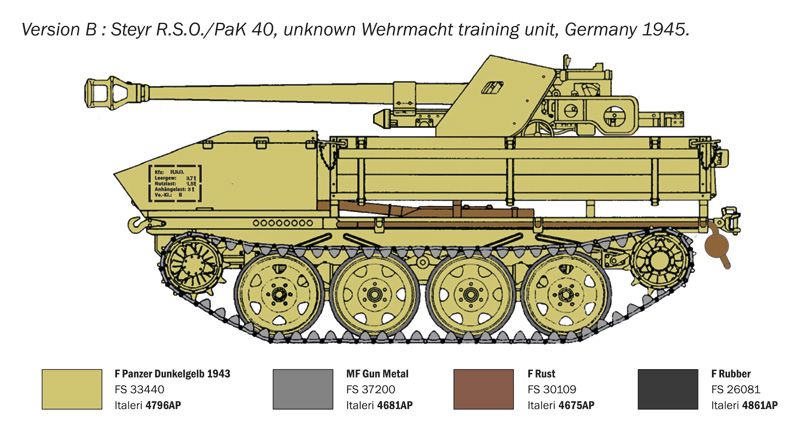 Stridsvagn RSO 7.5cm m, PAK40, 1/35 - 4