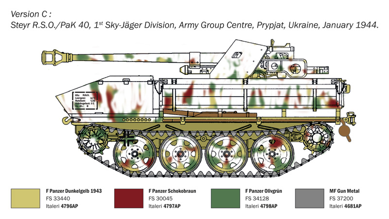 Stridsvagn RSO 7.5cm m, PAK40, 1/35 - 5