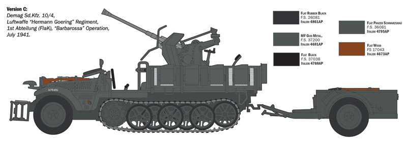 Sd.Kfz 10/4 m. flak 30 & figurer, 1/35 - 5