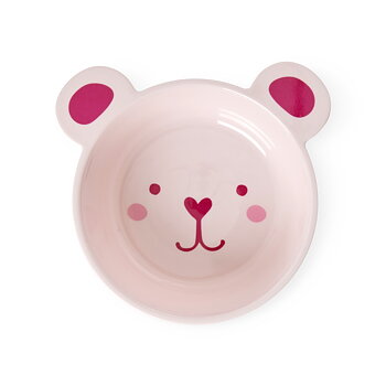 Børneskål Rice Bear Pink