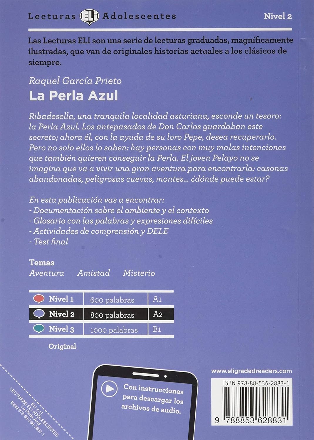 La Perla Azul, bok audio web - 2