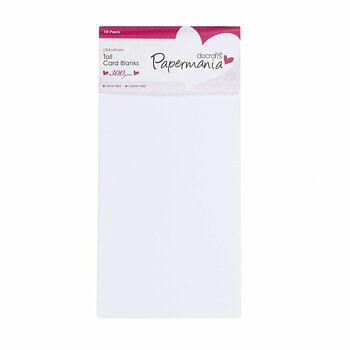 DOCRAFT-Papermania Tall Cards & Envelopes White (10pk) "Slimline"