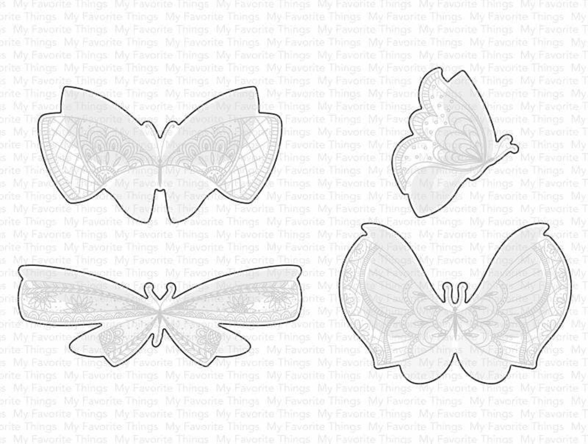 My Favorite Things -More Brilliant Butterflies STAMP & DIE SET - 2