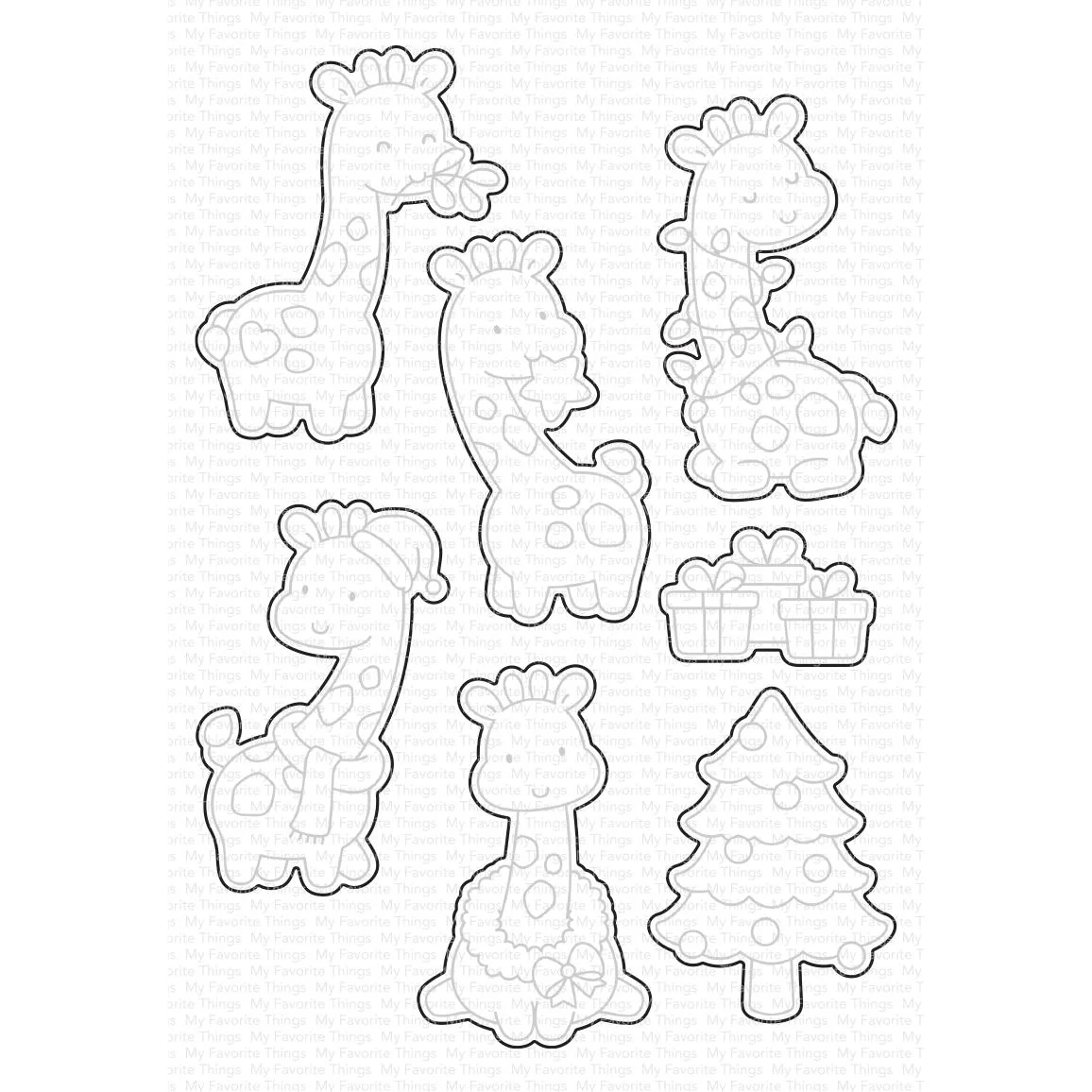 MY FAVORITE THINGS-JB Extra Long Holiday Wishes STAMP & DIE SET - 2