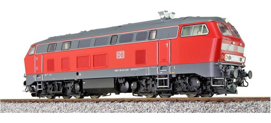 Diesellok, H0, BR 218, 218 414 DB, verkehrsrot, Ep VI, Vorbildzustand um 2017, Sound+Rauch, DC/AC
