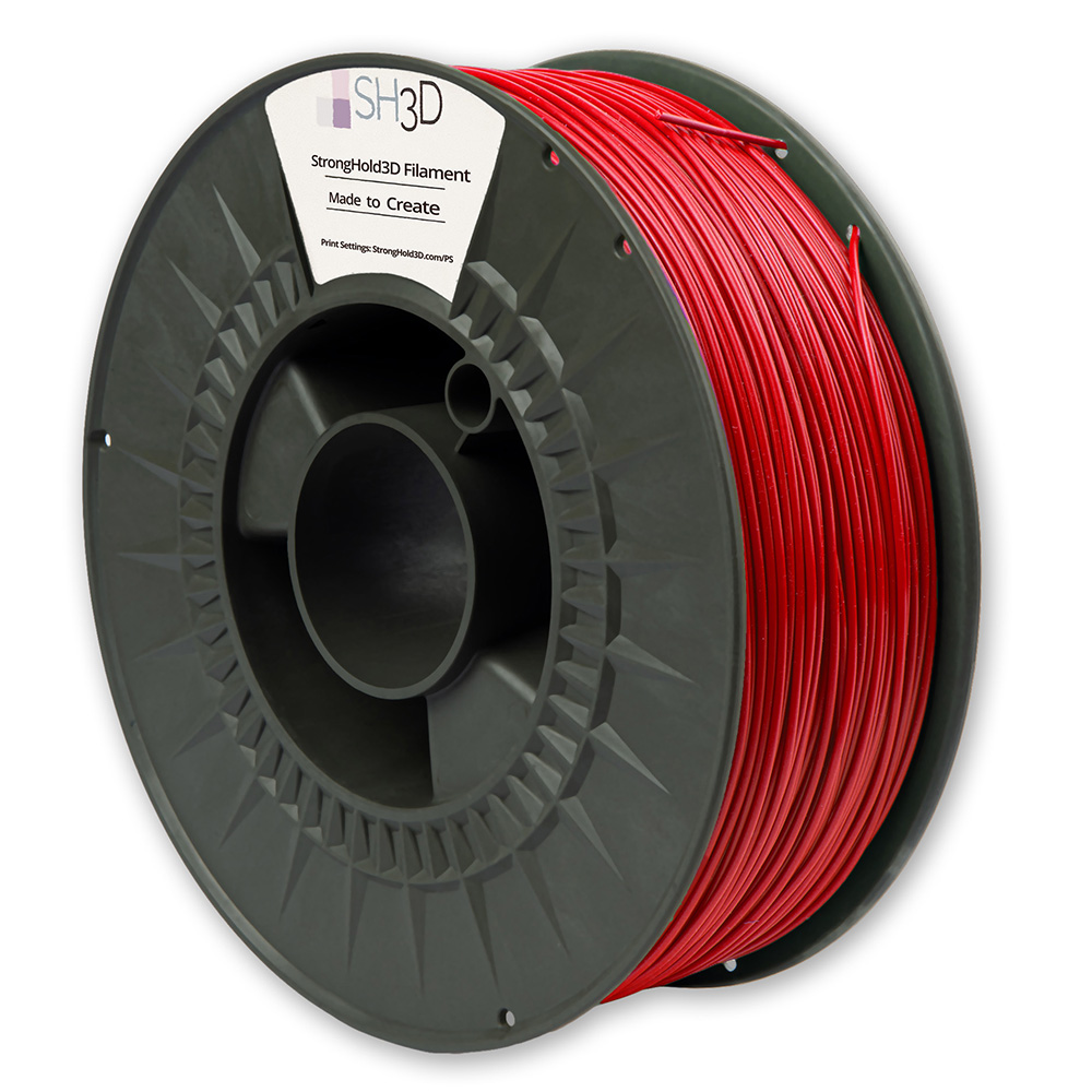 StrongHold PLA filament (1.75mm, 1Kg) - Röd