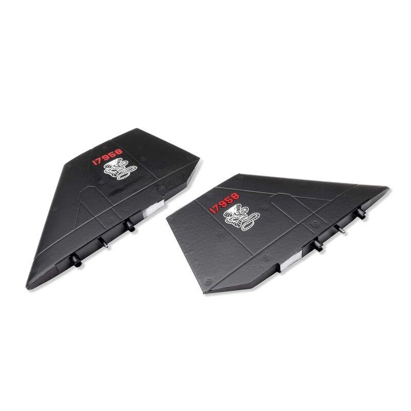 E-flite Fin Set; Black: SR-71 Twin 40mm EDF