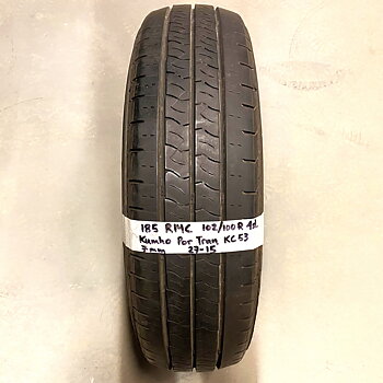 14" BEGAGNAT SOMMARDÄCK | 1 st 185/R14C 102/100R Kumho Por Tran KC53 | V27-15 | 7 mm | B-1