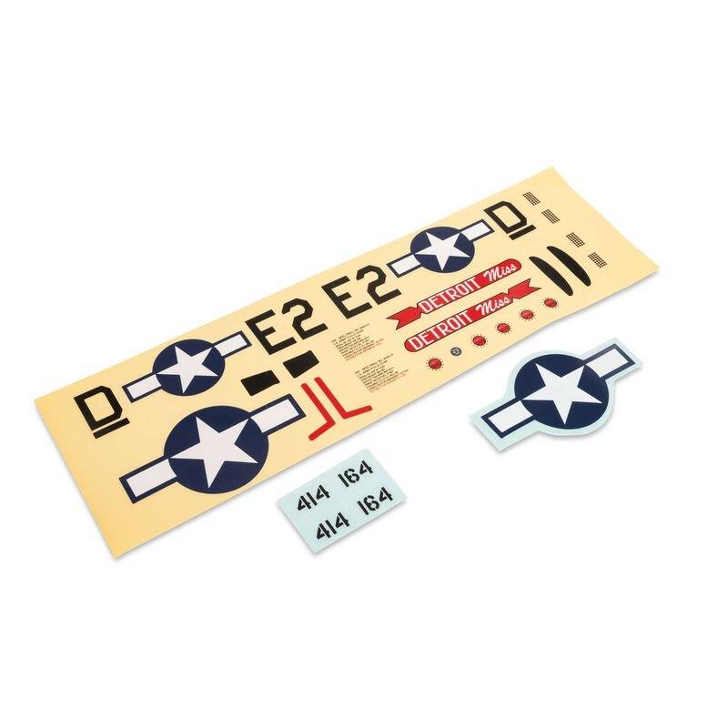 E-flite Decal Sheet: UMX P-51 Detroit Miss